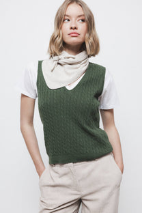 Gilet in maglia strutturata con scollo a V