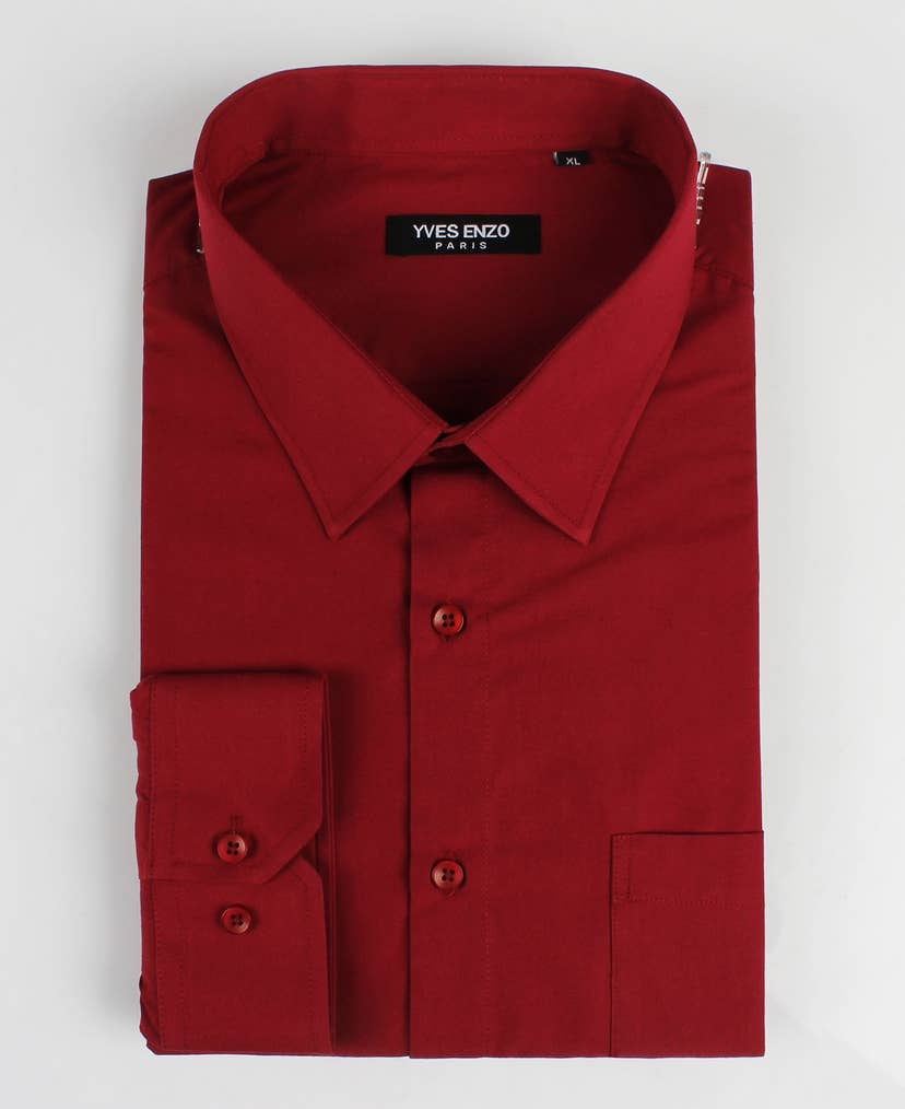 Camicia bordeaux plus size easy iron