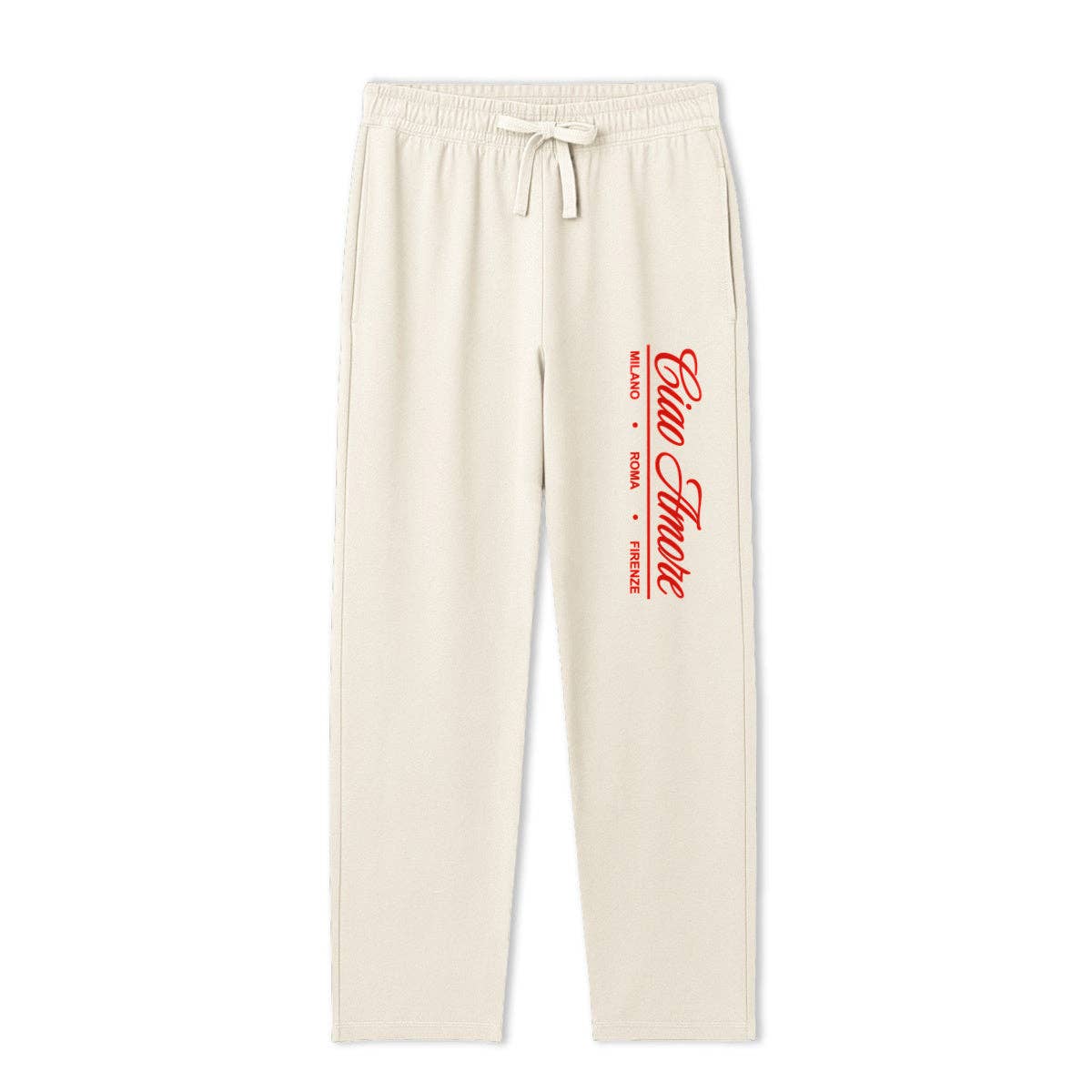 Pantaloni jogger unisex in cotone biologico "Ciao Amore"