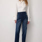 Pantaloni carrot in denim a vita alta