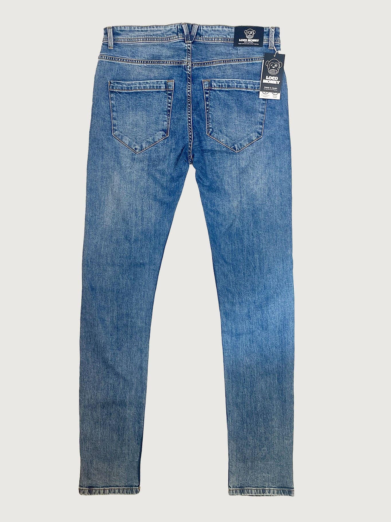 Jeans uomo Lemur Loco Monky lavaggio denim