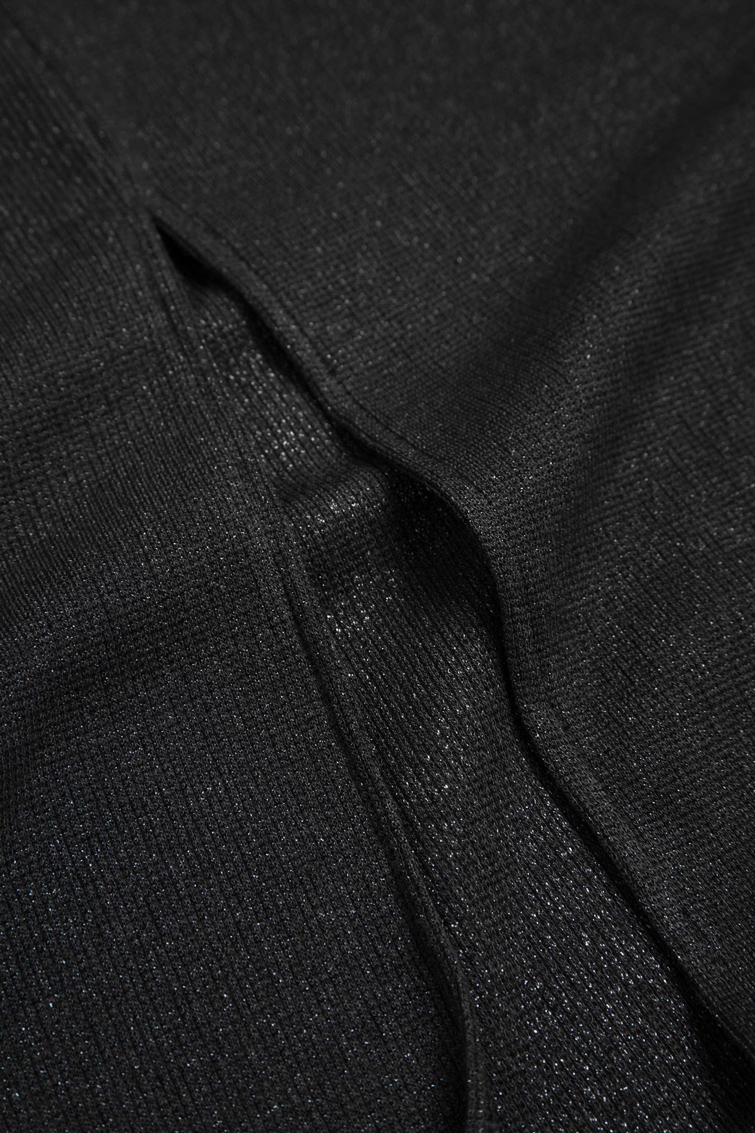 Abito midi nero con dettagli metallici