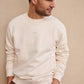 Felpa girocollo Marco color latte