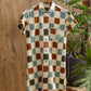 Abito camicia Loren a quadri ikat in cotone