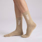Calzini beige con logo a contrasto