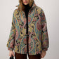 Giacca bomber fantasia paisley multicolor