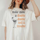 T-shirt Oversize Grafica Witches Martini