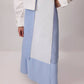 Gonna maxi vichy blu e bianco a contrasto