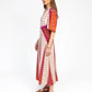 Abito midi Oren arancione con scollo a V