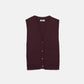 Gilet in maglia con scollo a V e bottoni