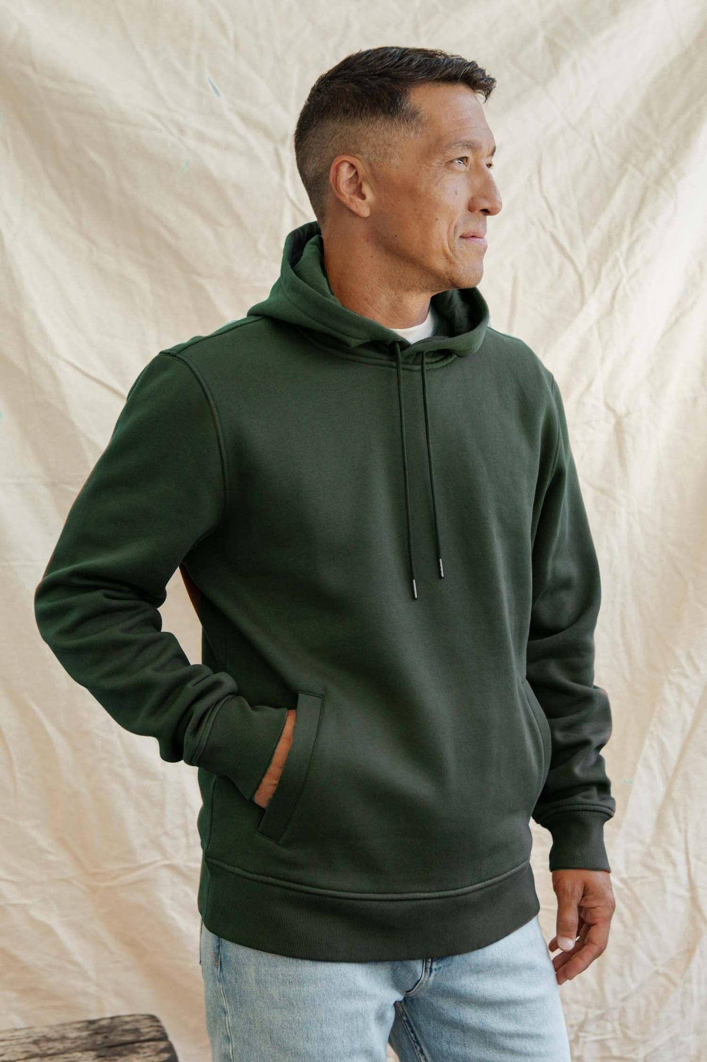 Felpa con cappuccio Williams verde foresta