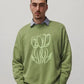 Maglione in cotone biologico con stampa tulipano