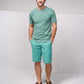 T-shirt basic in cotone con logo ricamato