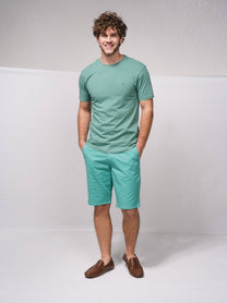 T-shirt basic in cotone con logo ricamato
