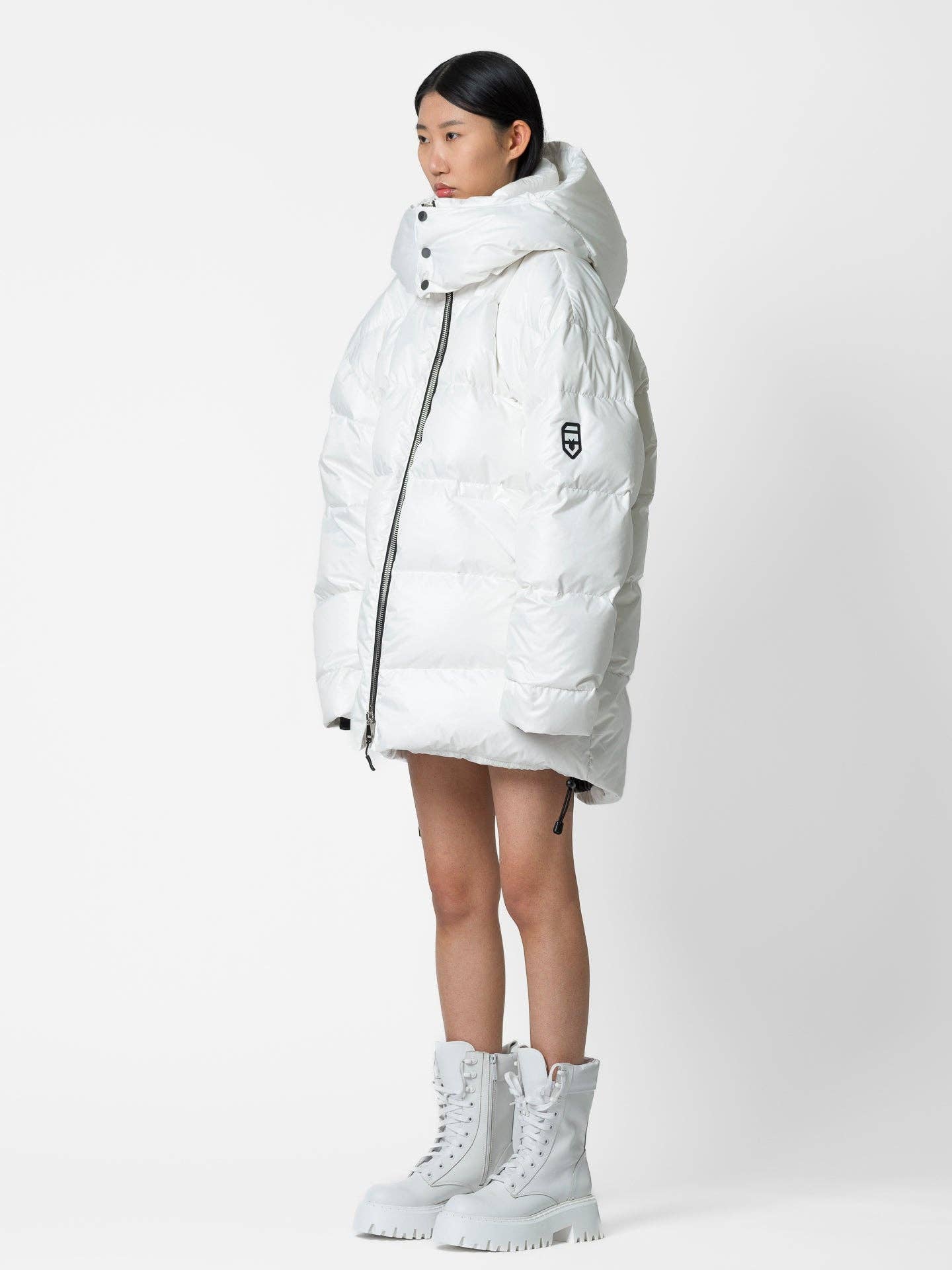 Parka oversize con logo
