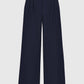 Pantaloni palazzo a vita alta blu navy