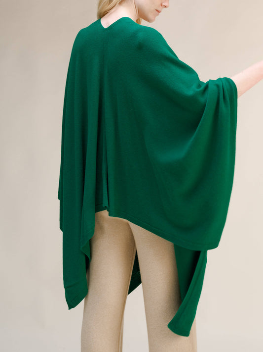 Maxi mantella in misto cashmere