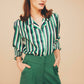 Camicia a righe Pluton con collo smoking