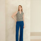 Canotta in puro cashmere con scollo a V