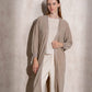 Cardigan lungo metallizzato da donna