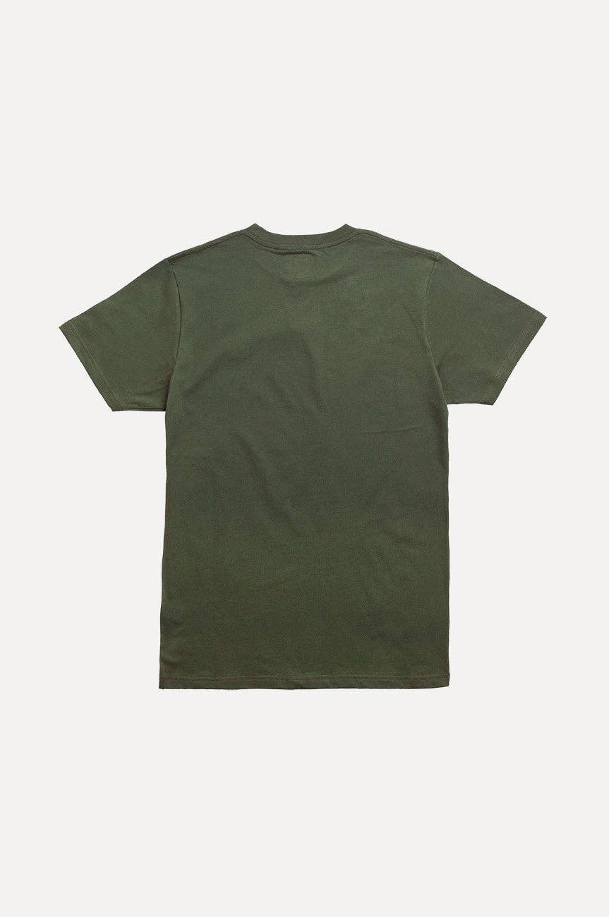 T-shirt essenziale in cotone biologico verde Kombu