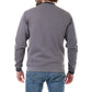 Felpa in pile uomo con zip bicolore grigia