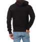 Felpa con cappuccio nera da uomo con zip