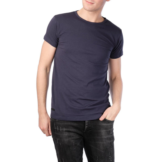 T-shirt uomo blu navy girocollo in cotone