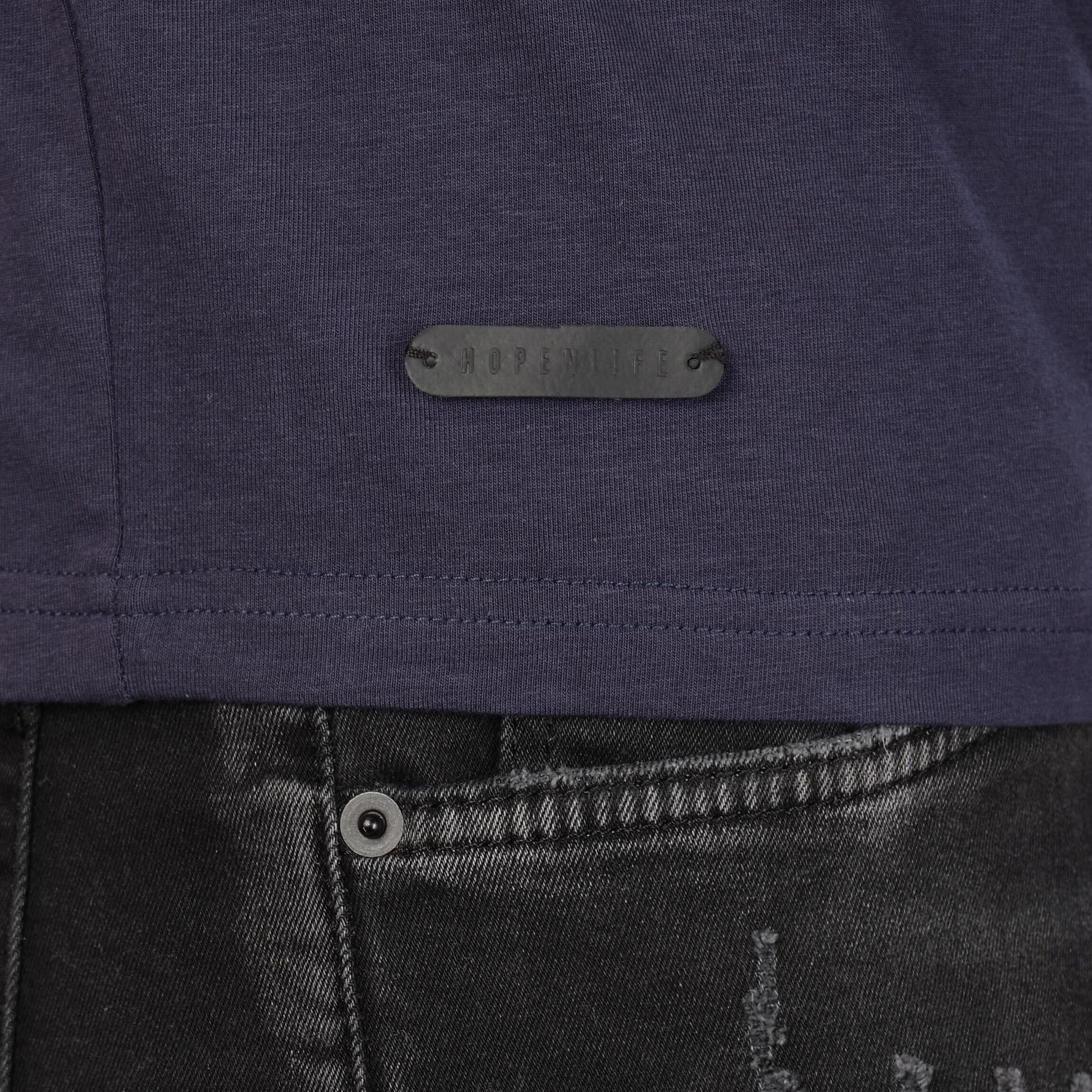 T-shirt uomo blu navy girocollo in cotone