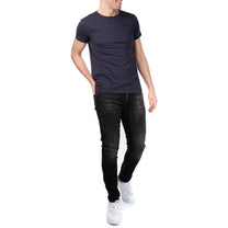 T-shirt uomo blu navy girocollo in cotone