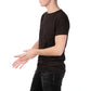 T-shirt uomo nera basic a girocollo
