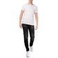 T-shirt Uomo Bianca Girocollo in Cotone Elasticizzato