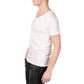 T-shirt Uomo Bianca con Scollo a V in Cotone