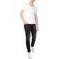 T-shirt Uomo Bianca con Scollo a V in Cotone