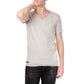 T-shirt uomo grigia con scollo a V