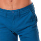 Pantaloni chino uomo blu in cotone stretch