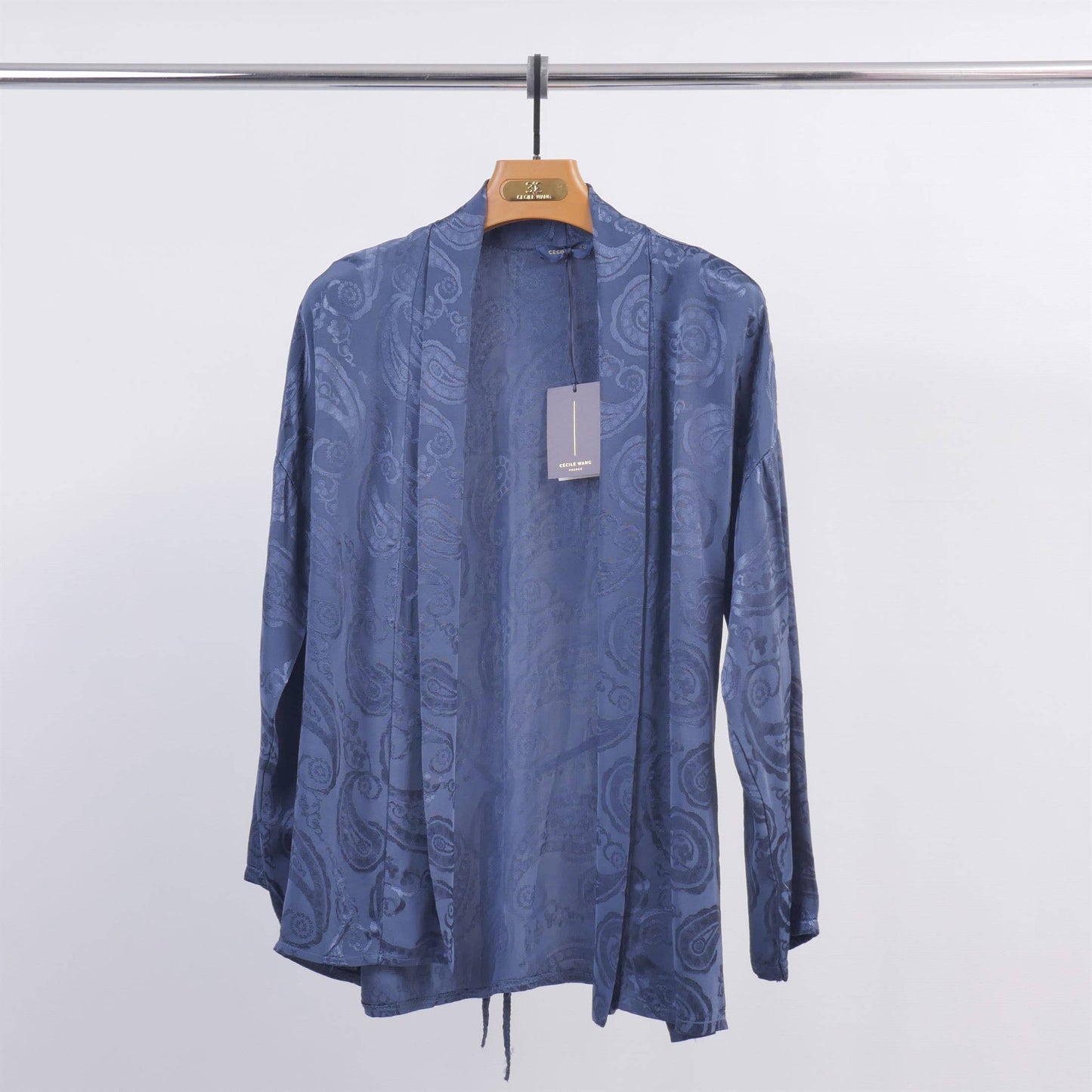 Giacca kimono goffrata in viscosa