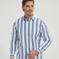 Camicia uomo a righe comfort blu