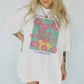 T-shirt oversize grafica Flower Market Firenze in cotone