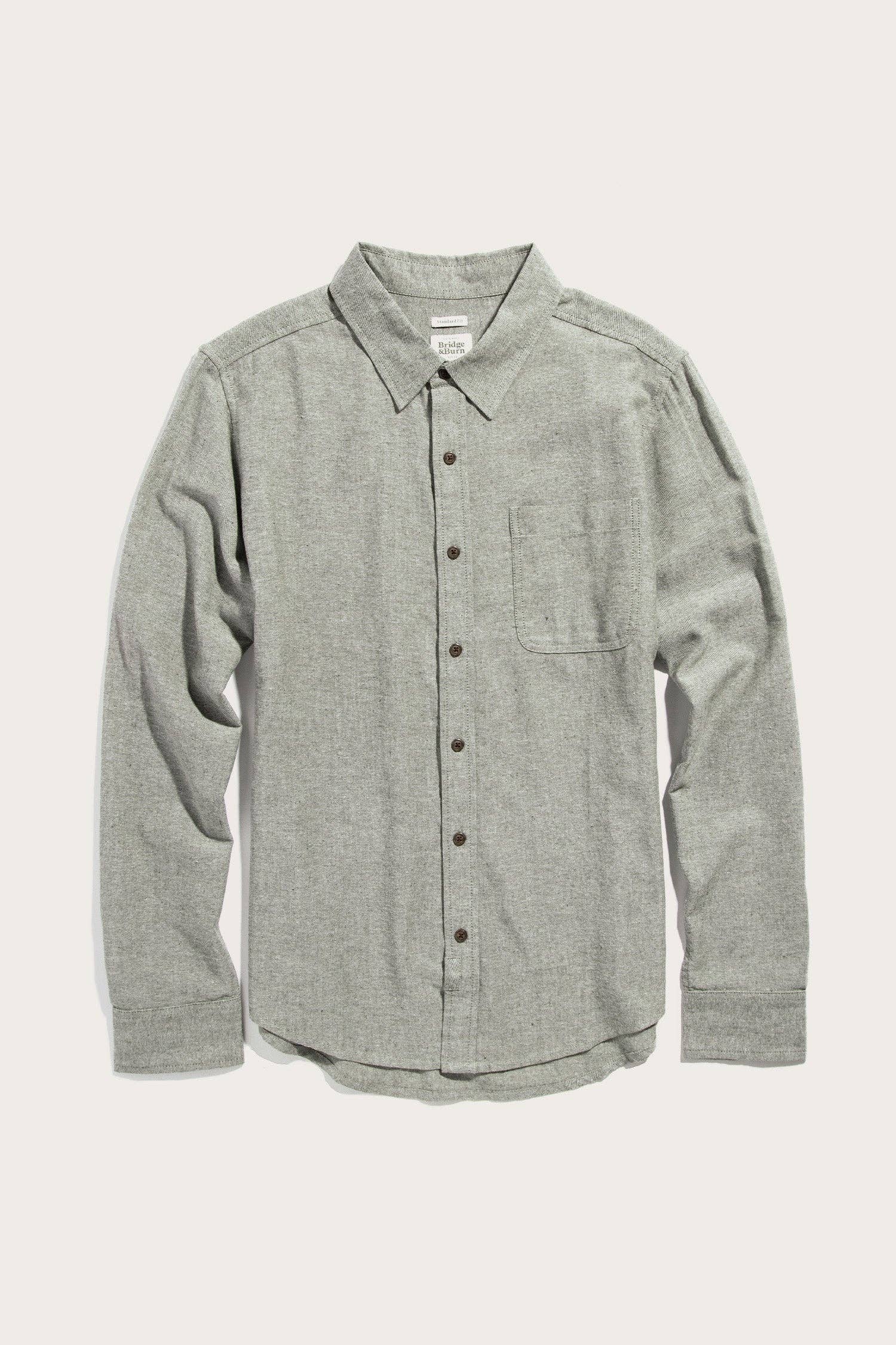 Camicia Larson in chambray salvia