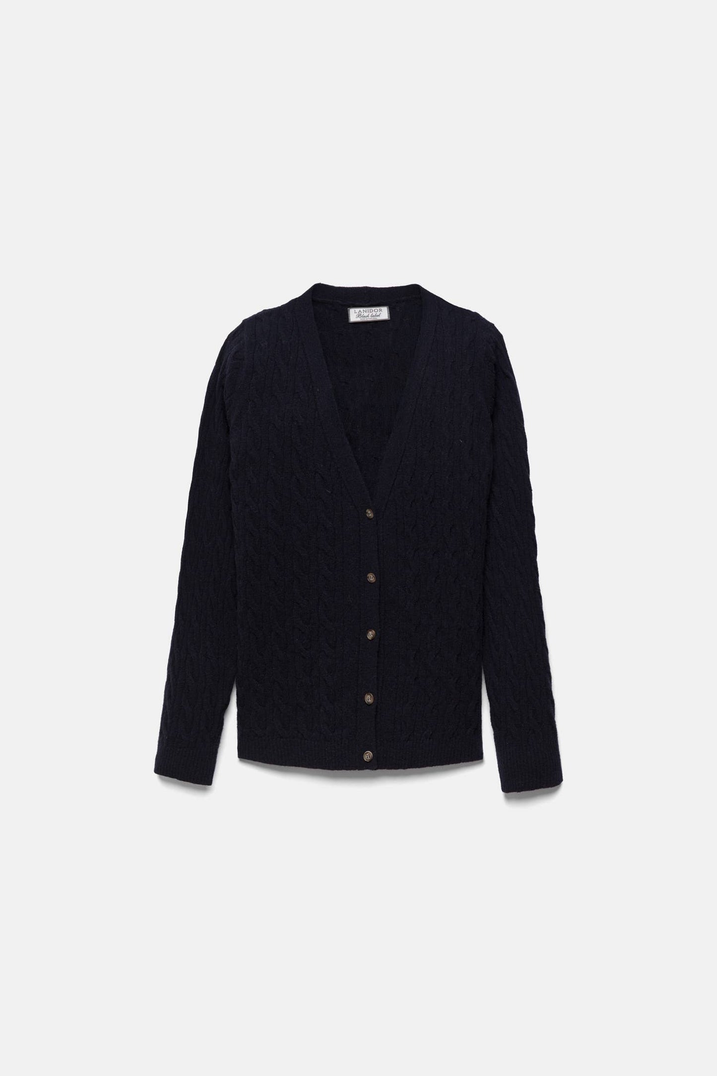 Cardigan in Maglia Strutturata con Scollo a V