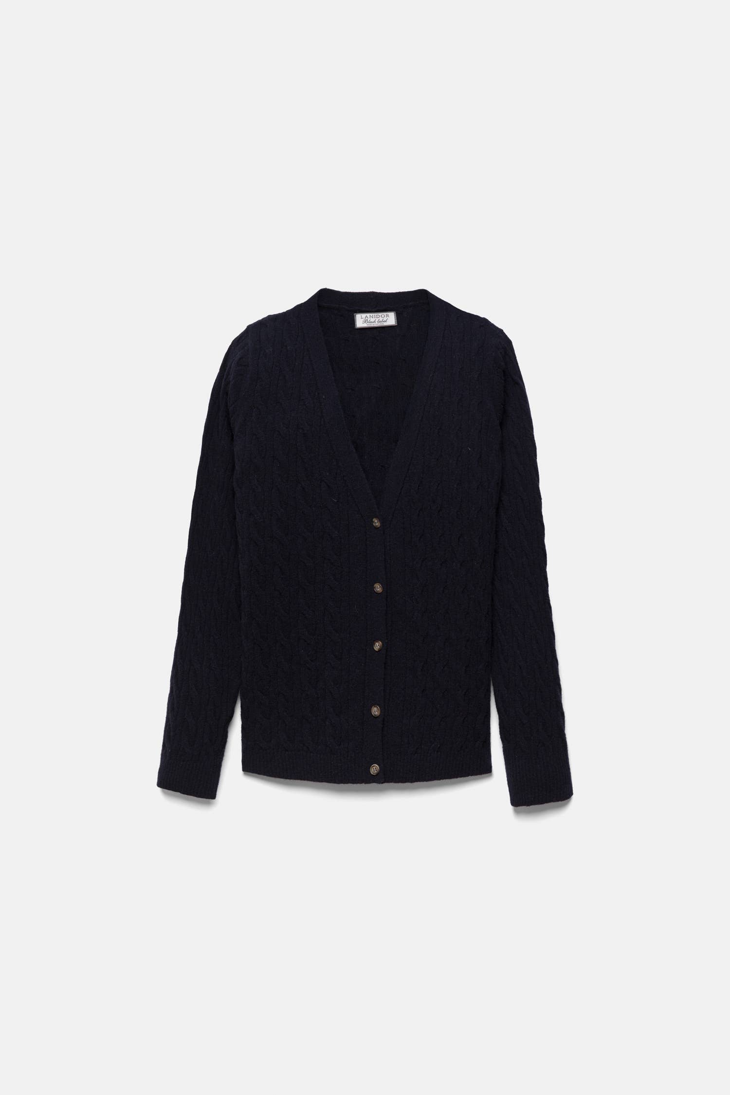 Cardigan in Maglia Strutturata con Scollo a V