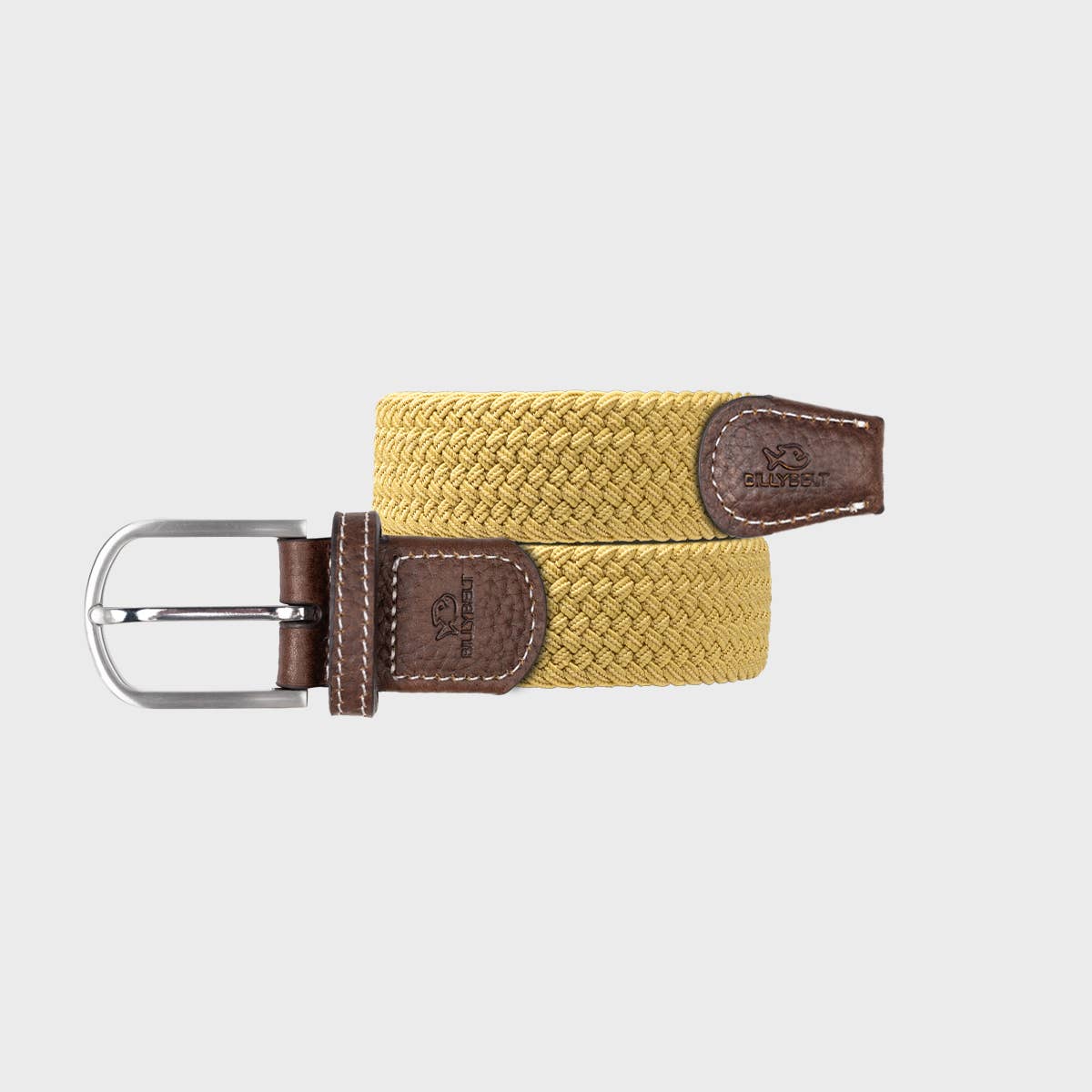 Cintura elastica intrecciata giallo curry