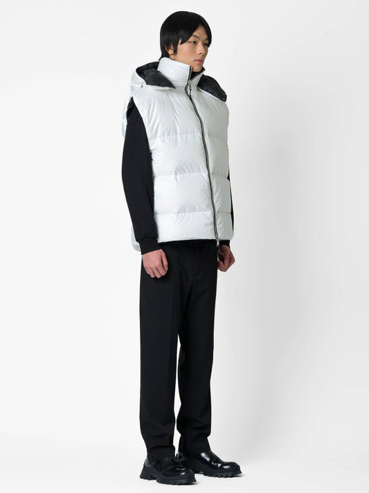 Gilet Over Imbottito con Cappuccio Staccabile
