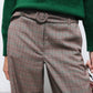 Pantaloni a quadri a gamba dritta con cintura