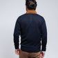 Polo in maglia a righe con mezza zip