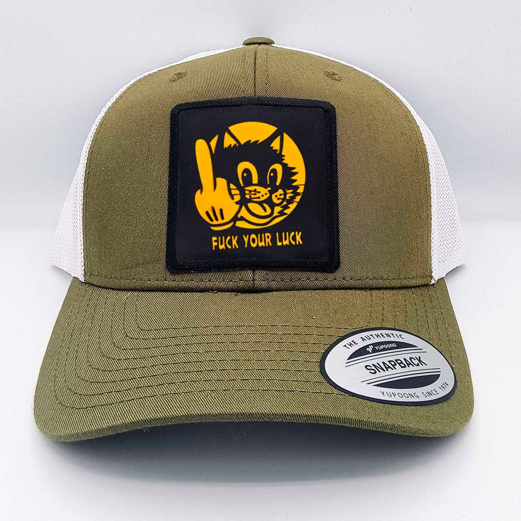 Cappello trucker unisex con patch gatto