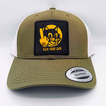 Cappello trucker unisex con patch gatto