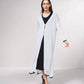 Cappotto lungo in maglia fine con scollo a V