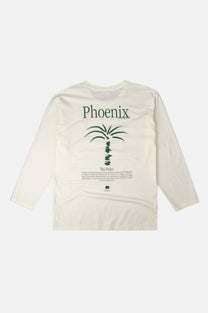T-shirt Palma pigmentata a maniche lunghe ecru